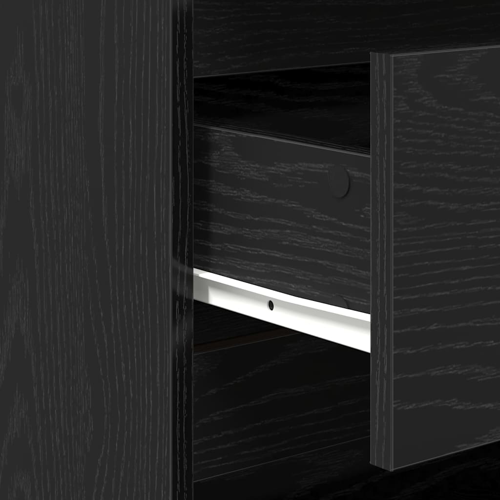 2-teilige Sideboards aus schwarzem Holzwerkstoff